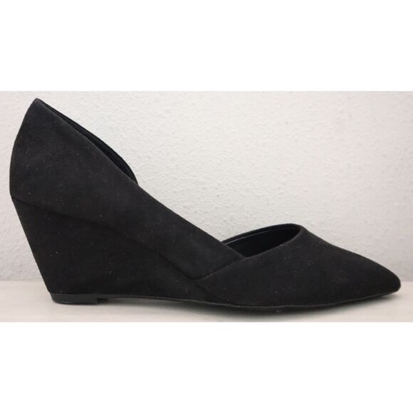 Kenneth Cole Reaction Sz 7.5M Black Microsuede Eltinn D'Orsay Wedge Pumps - Picture 9 of 12